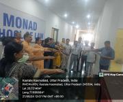 Taking Oath for tobacco free india at monad university on date 27th august 2024